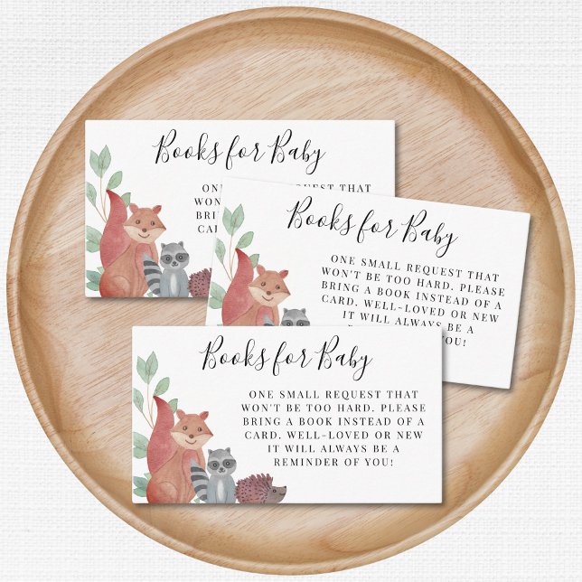 Carte D'accompagnement Forest Woodland Animaux Baby showers Livres Pour B (Créateur téléchargé)