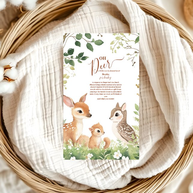 Carte D'accompagnement Forest Woodland Oh Deer Livres pour bébé (Créateur téléchargé)