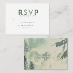 Carte D'accompagnement Forêt de montagne moderne RSVP 3x2
