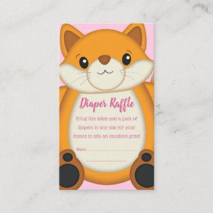 Carte D'accompagnement Fox Baby shower rose
