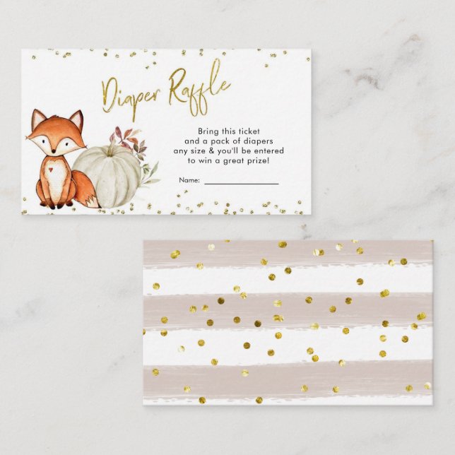 Carte D'accompagnement Fox Oh Boy Fall Citrouille Baby shower  Déchets Ra (Devant / Derrière)