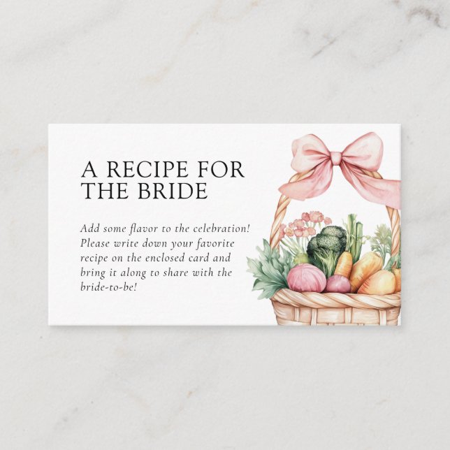 Carte D'accompagnement Frais Hors Fête des mariées De Demande De Recette  (Devant)