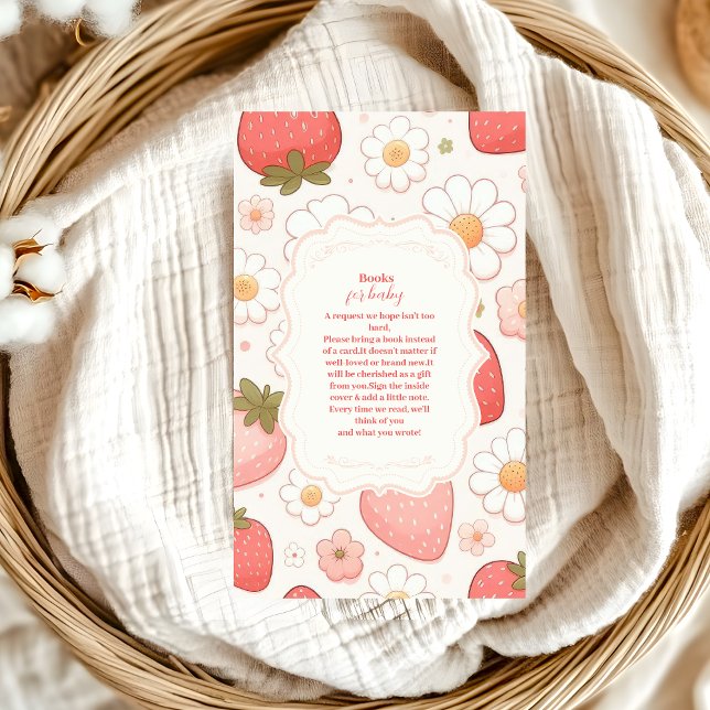Carte D'accompagnement Fraise Berry Sweet Baby shower Livres pour bébé (Créateur téléchargé)