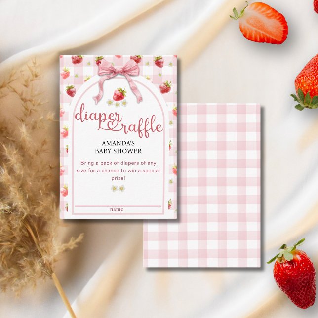 Carte D'accompagnement Framboise de fraise Baby shower sucré (Créateur téléchargé)