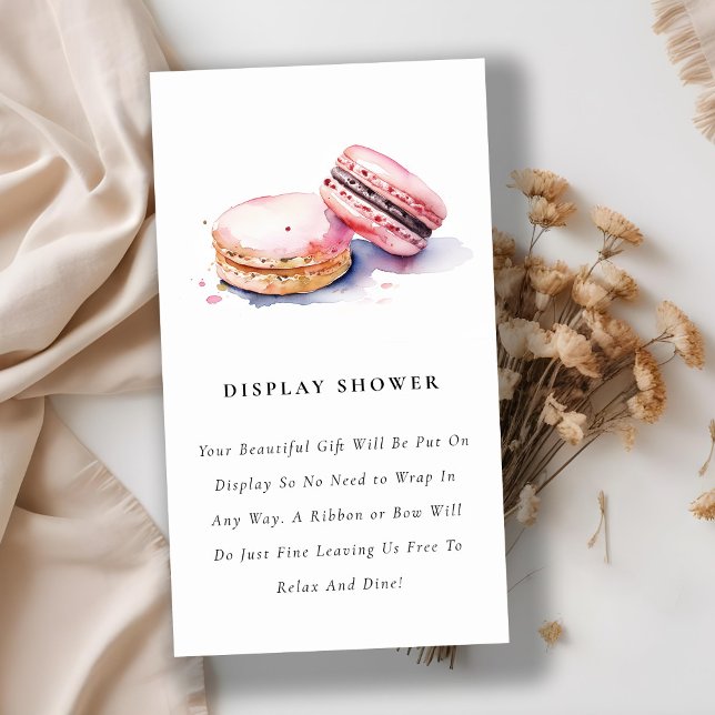 Carte D'accompagnement Français Macarons boulangerie Afficher Baby shower (Créateur téléchargé)