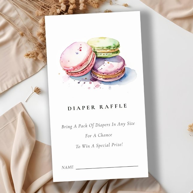 Carte D'accompagnement Français Macarons Boulangerie Baby shower au frai (Créateur téléchargé)