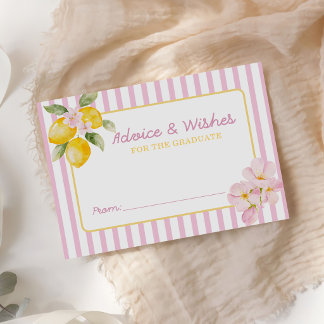 Carte D'accompagnement Freshly Graduated Lemon Graduation Advice Wishes