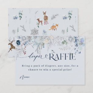 Carte D'accompagnement Froid hors hiver Floral Deer Baby shower Books