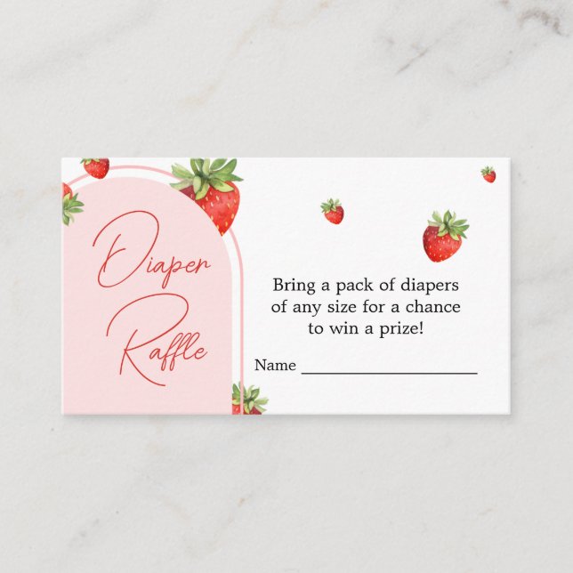 Carte D'accompagnement Fromage de Baby shower de fraise rouge (Devant)