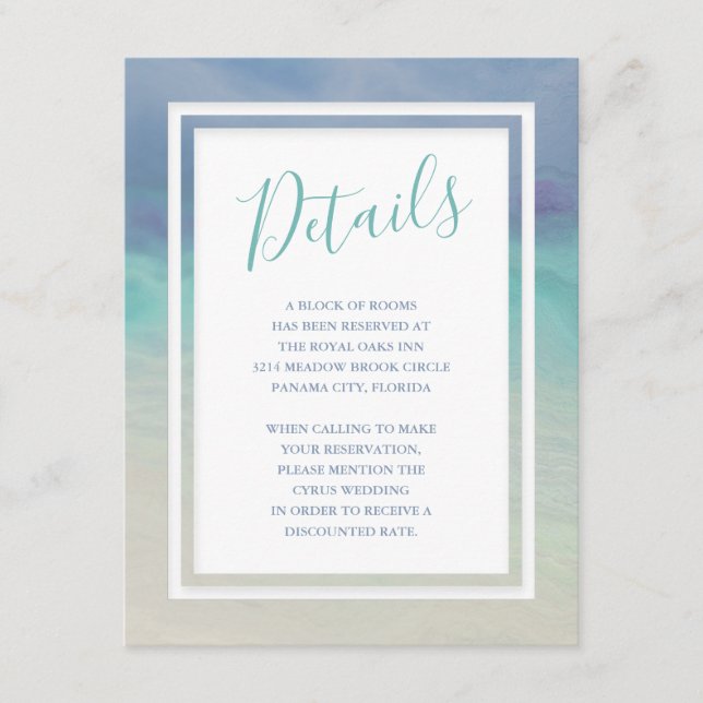 Carte D'accompagnement Frontière océanique peinte (Devant)