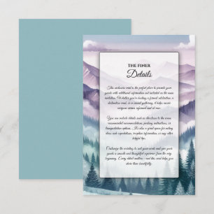 Carte D'accompagnement Frost de lavande dans le Mariage de la Mist alpine