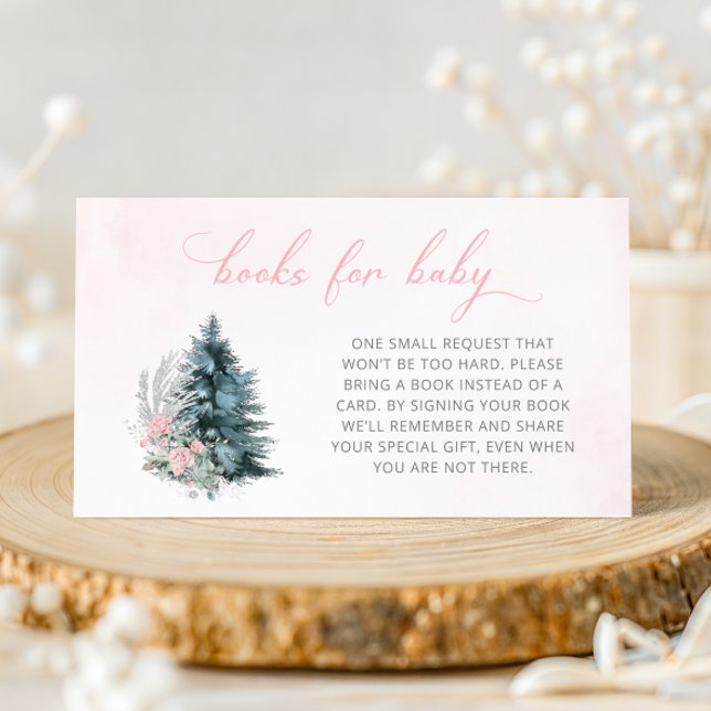 Carte D'accompagnement Frosty Pink Winter Books for Baby Baby Shower (Créateur téléchargé)