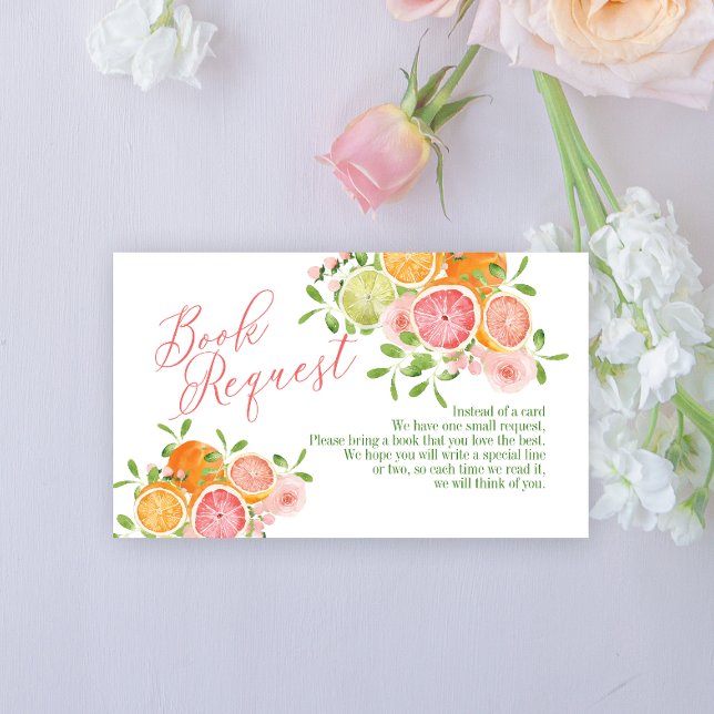 Carte D'accompagnement Fruits et fleurs d'agrumes Demande de réservation (Créateur téléchargé)