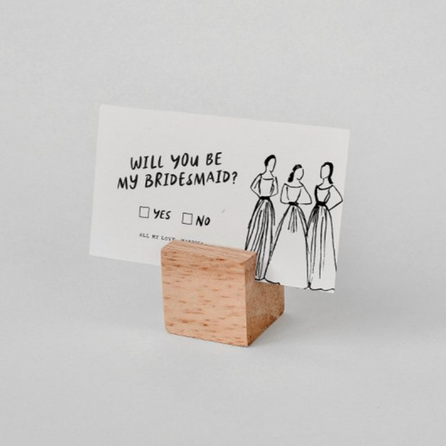 Carte D'accompagnement Funky Retro | Seras-Tu Ma Proposition De Bridesmai (Créateur téléchargé)