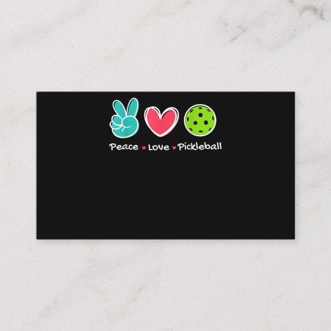 Carte D'accompagnement Funny Peace Love Pickleball Court Jouer Loves Pick (Devant)