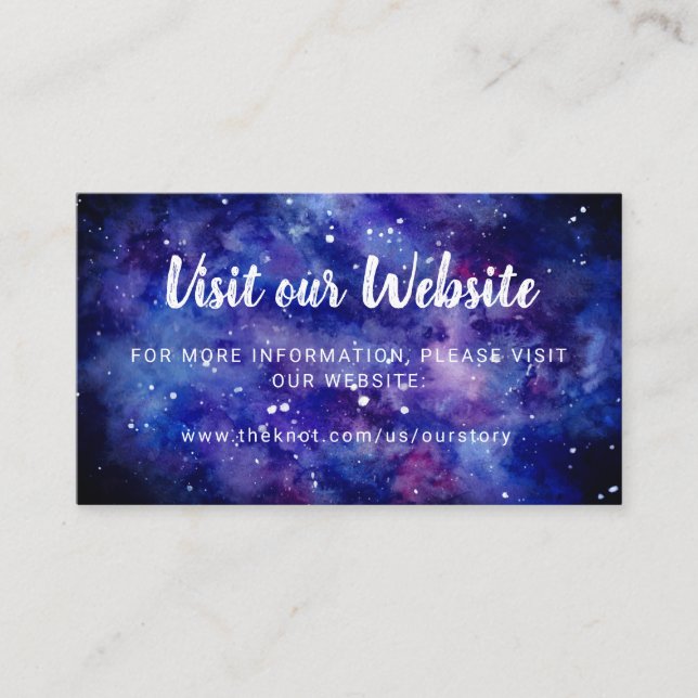 Carte D'accompagnement Galaxy Night Sky Under the Stars Romance Website (Devant)