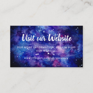 Carte D'accompagnement Galaxy Night Sky Under the Stars Romance Website