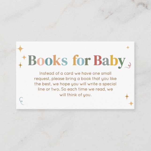 Carte D'accompagnement Garçon Quelques Baby showers Bunny Livres pour béb (Devant)
