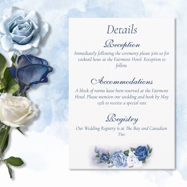 Carte D'accompagnement Gay Grooms Regency Roses bleus (Créateur téléchargé)