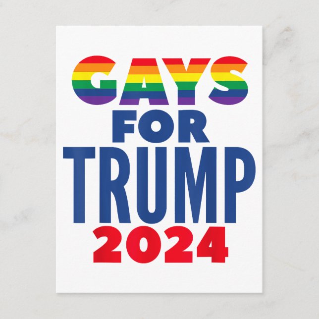 Carte D'accompagnement Gays Pour L'Élection De Trump En 2024 (Devant)