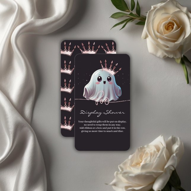 Carte D'accompagnement Ghost Halloween Baby shower Little Boo (Créateur téléchargé)