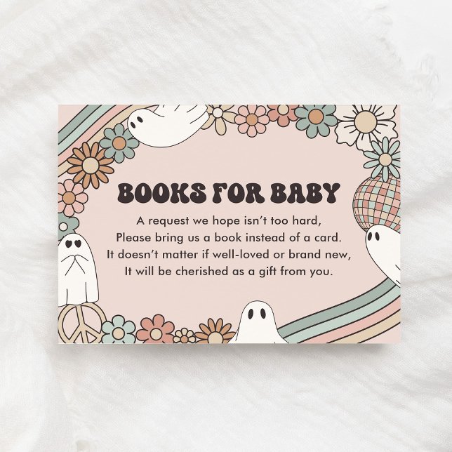 Carte D'accompagnement Ghost Halloween Baby showers Livres pour bébé (Créateur téléchargé)