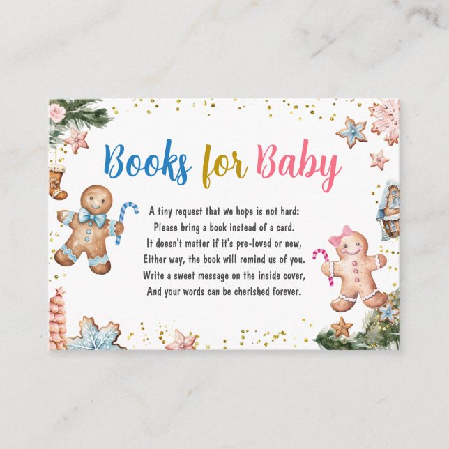 Carte D'accompagnement Gingerbread Cookies Genre Reveillez Livres Pour Bé (Devant)