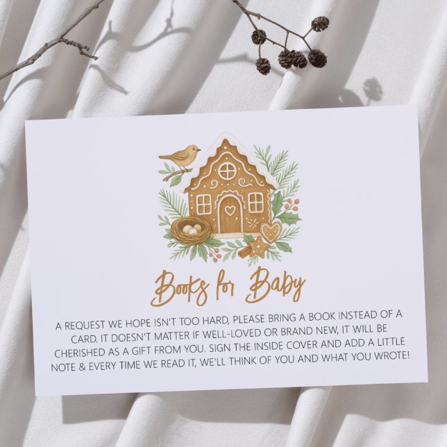 Carte D'accompagnement Gingerbread House Nesting Party Books for Baby (Créateur téléchargé)