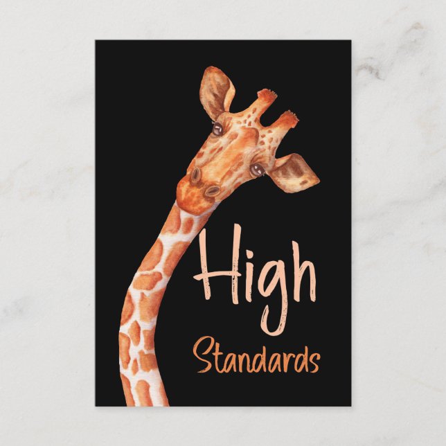 Carte D'accompagnement Giraffe Lover Giraffes Afrique Haute Normes (Devant)