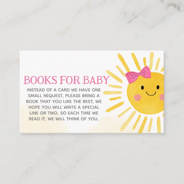 Carte D'accompagnement Girl A Little Ray of Sunshine Livres pour bébé (Devant)