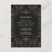 Glam Gold Black Great Gatsby Réception de mariage