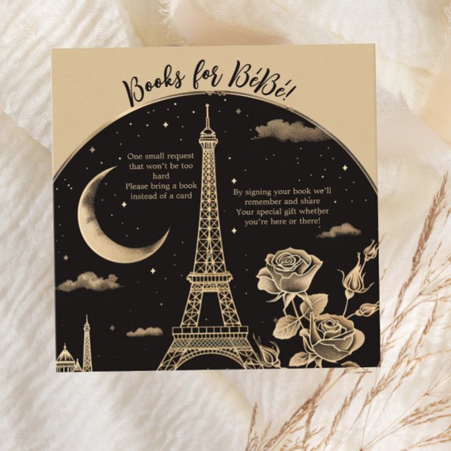 Carte D'accompagnement Glamour Paris Tour Eiffel Livres pour bébé (Créateur téléchargé)