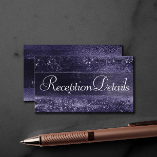 Carte D'accompagnement Glitzy Foil   Indigo Midnight Purple Réception