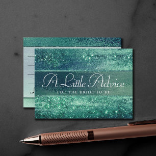 Carte D'accompagnement Glitzy Foil   Seafoam Green Iridescente Conseil Aq