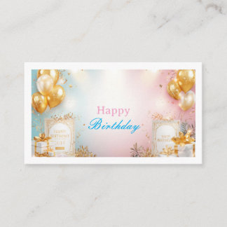 Carte D'accompagnement Gold Balloon Birthday Enclosure Card