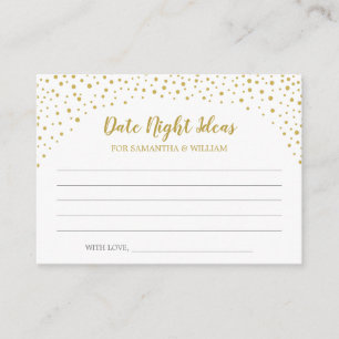 Carte D'accompagnement Gold Confetti Mariage Date Idées