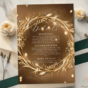Carte D'accompagnement Gold of Love Romantic Glam Mariage