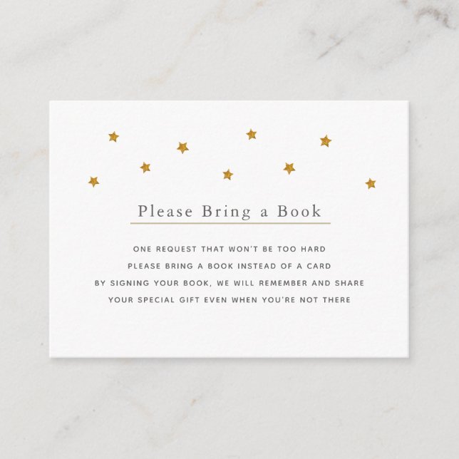 Carte D'accompagnement Gold Parties scintillant Stars S'il vous plaît app (Devant)