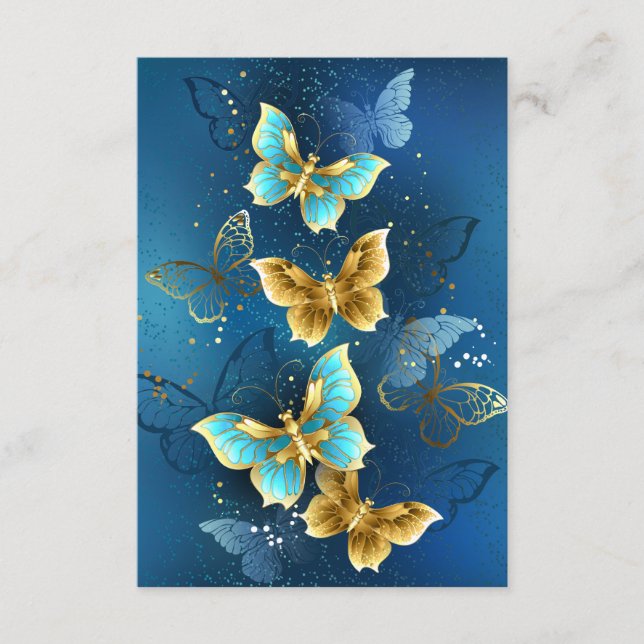 Carte D'accompagnement Golden butterflies (Devant)