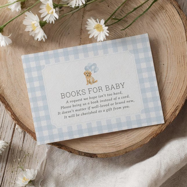 Carte D'accompagnement Golden Retriever Baby shower Livres pour bébé (Créateur téléchargé)