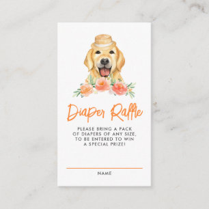 Carte D'accompagnement Golden Retriever Peach Diaper Jeu Raffin