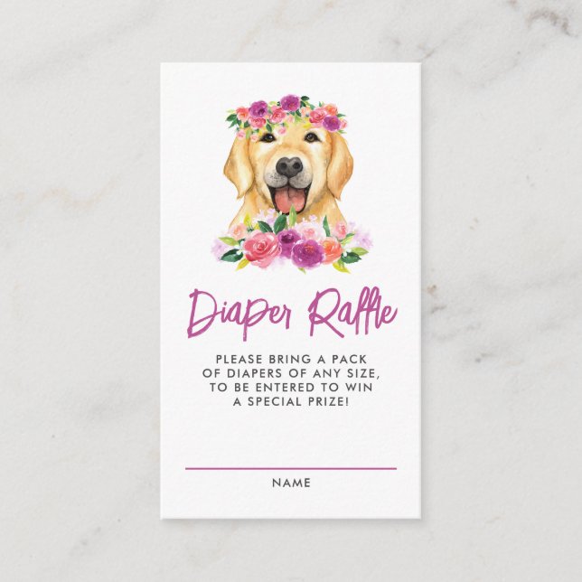 Carte D'accompagnement Golden Retriever Purple Diaper Jeu (Devant)