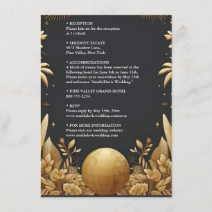 Carte D'accompagnement Golden Ticket Passport Embarquement Mariage de Pas