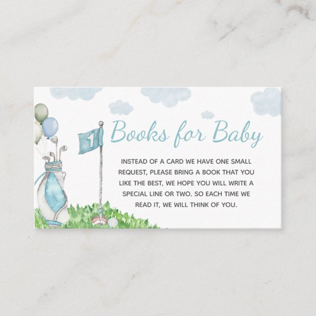 Carte D'accompagnement Golf A Little Putter Baby showers Livres pour bébé (Devant)