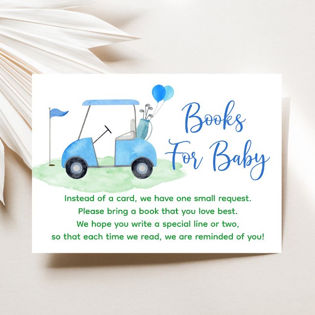 Carte D'accompagnement Golf Blue Boy Baby shower Demande de réservation (Créateur téléchargé)