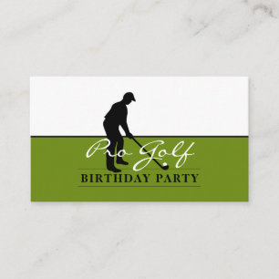 Carte D'accompagnement Golf Professionnel, Billet d'anniversaire