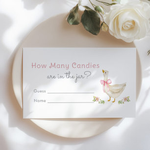 Carte D'accompagnement Goose Combien de bonbons jeu rose
