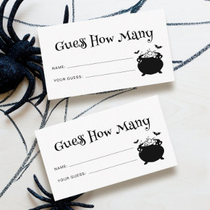 Carte D'accompagnement Gothique Halloween Baby shower Devinez Combien De 