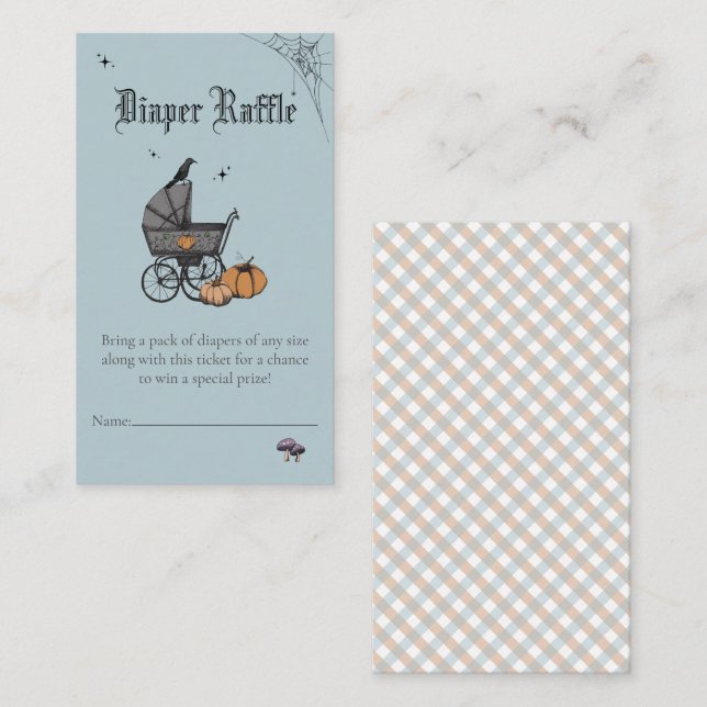 Carte D'accompagnement Gothique Un bébé brasse du Baby shower de la chair (Devant / Derrière)
