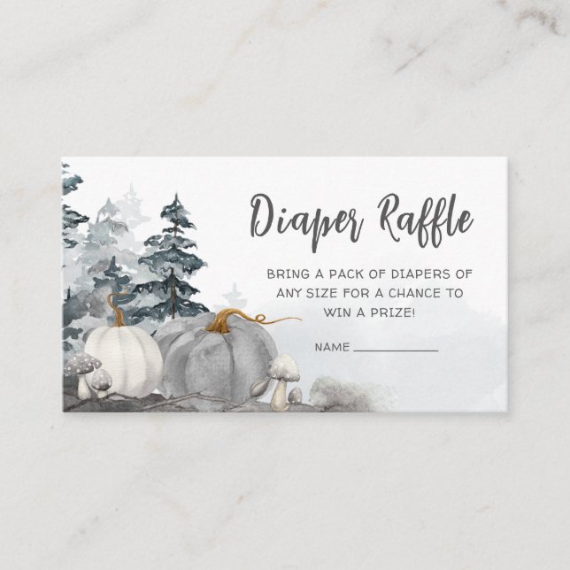 Carte D'accompagnement Gothique Un Petit Boo Baby shower Déchets Raffle (Devant)